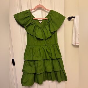 Target green ruffle dress